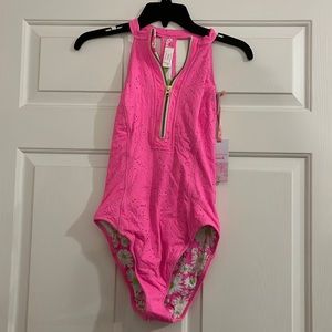 LoveShackFancy Hurley Pink One Piece Swimsuit Size M
